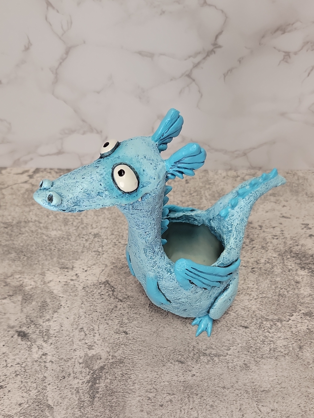 Drake The Teal Dragon Planter - Picture 7 of 12